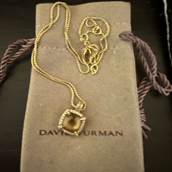 David Yurman Chatelaine® Pavé Bezel Pendant Necklace. - Picture 2 of 4